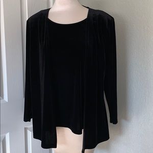 Vintage Velvet Long Sleeve Jacket Top